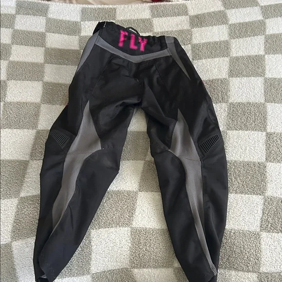 Kids Black and Pink Riding Pants - Picture 2 of 2